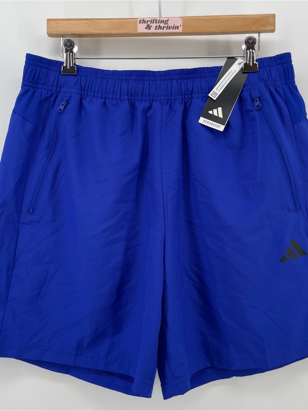 NEW Adidas Men’s Athletic Shorts 7”  Lucid Blue L